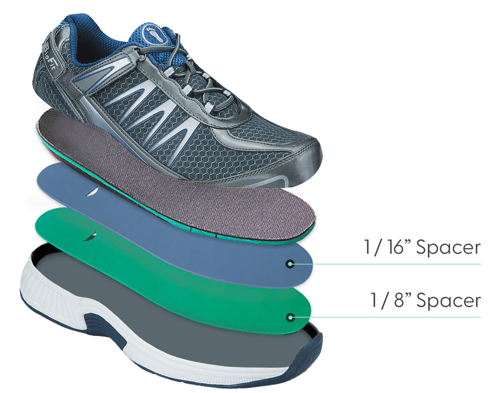 Orthofeet Men's Orthopedic Knit Sprint Tie-Less Sneakers